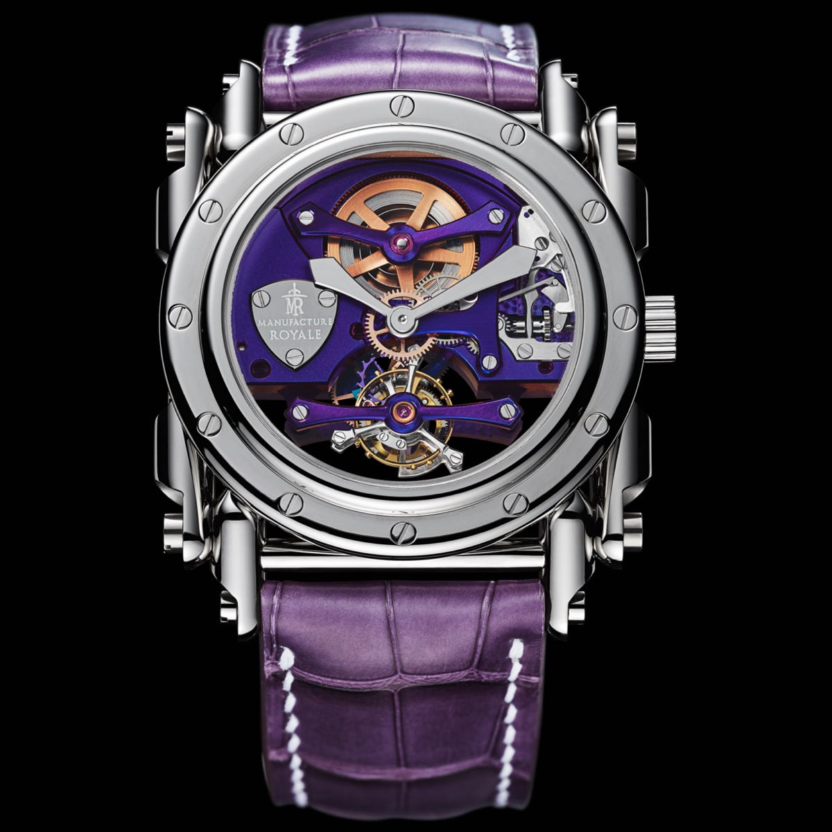 MANUFACTURE ROYALE ANDROGYNE DEEP PURPLE STEEL TOURBILLON (AN43.01P01.V) MANUFACTURE ROYALE ANDROGYNE DEEP PURPLE STEEL TOURBILLON (AN43.01P01.V)