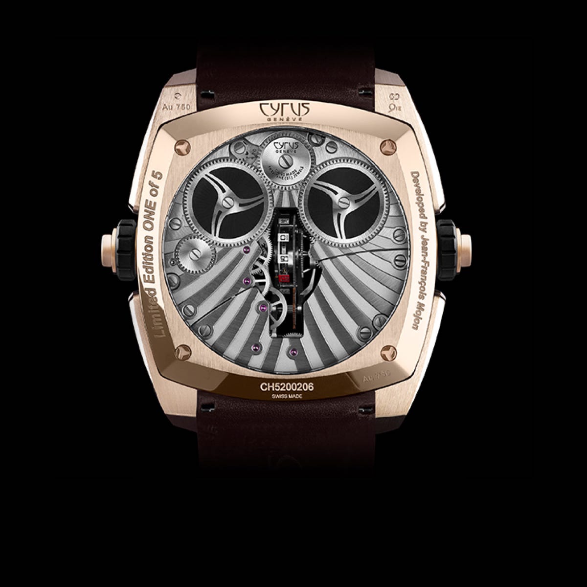 CYRUS KLEPCYS VERTICAL SKELETON TOURBILLON ROSE GOLD Ref. 539.506.GG CASEBACK