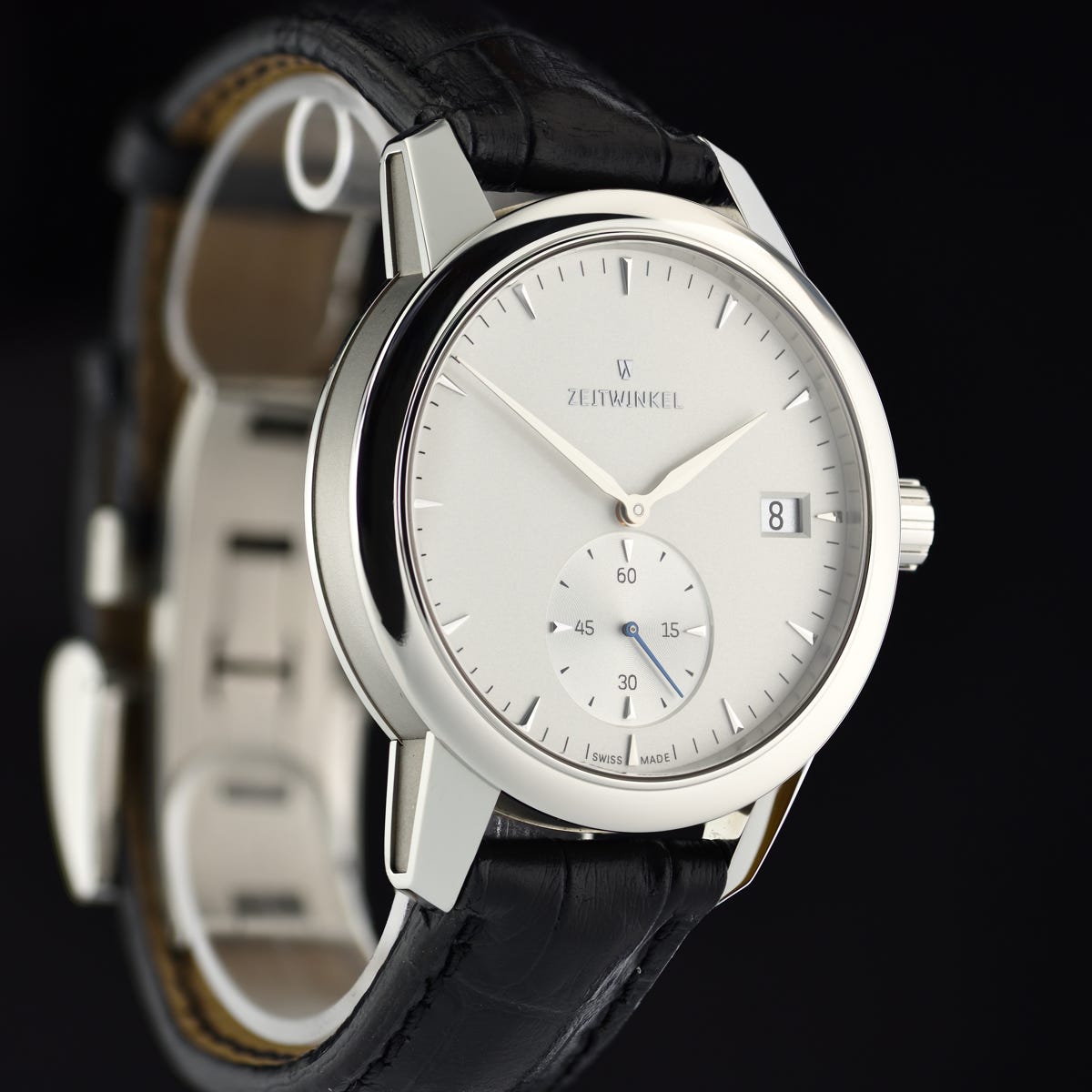 ZEITWINKEL 181º SILVER BLACK STRAP