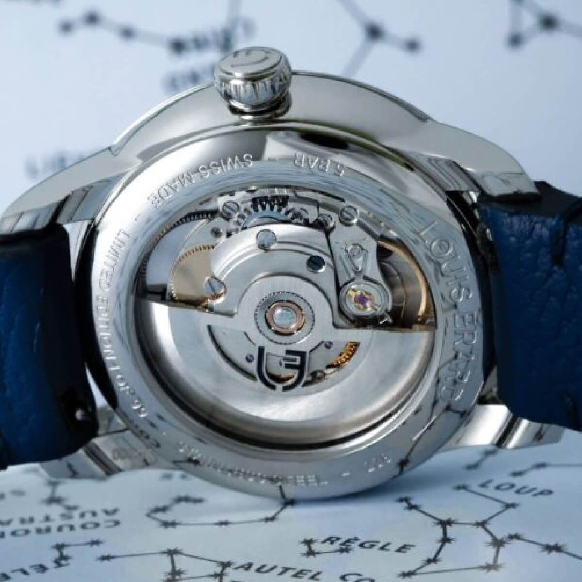 LOUIS ERARD EXCELLENCE PETITE SECONDE MALACHITE CASEBACK