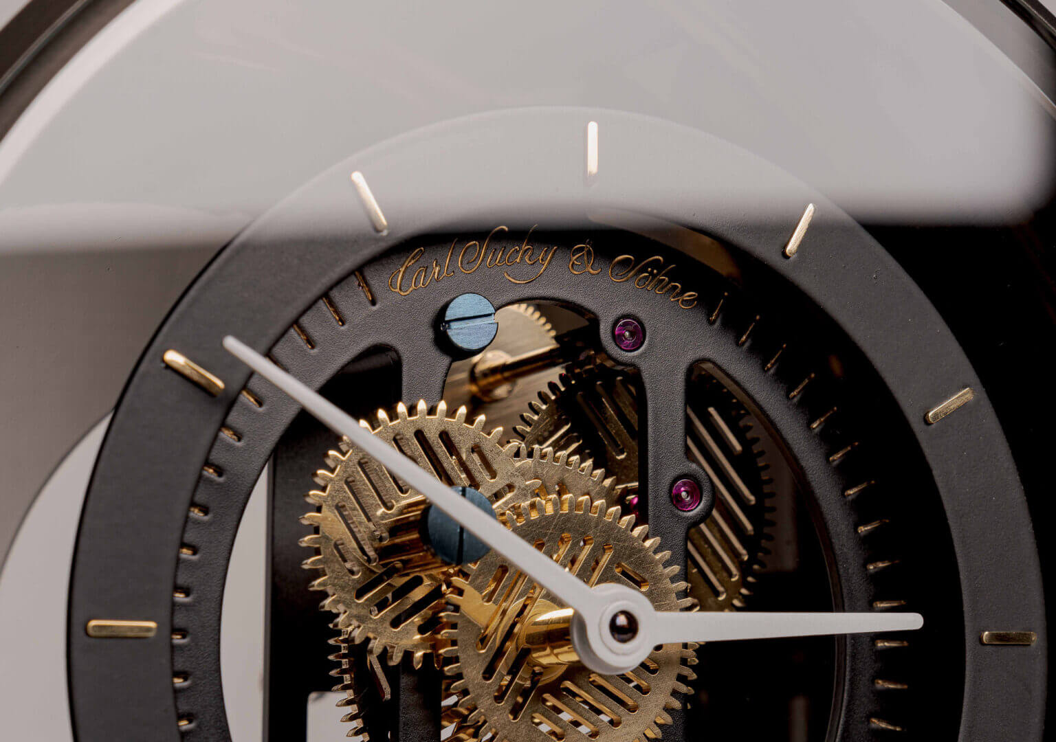 CARL SUCHY TABLE WALTZ JUBILEE CLOCK DETAIL