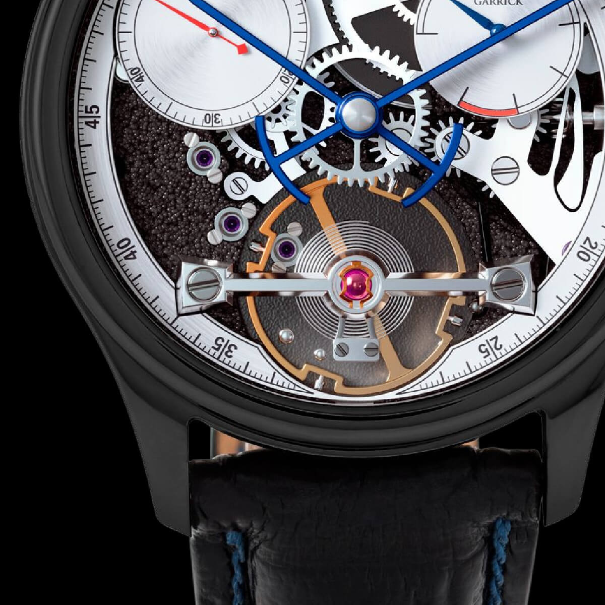 GARRICK S3 MK 2 BLACK DLC DIAL DETAIL