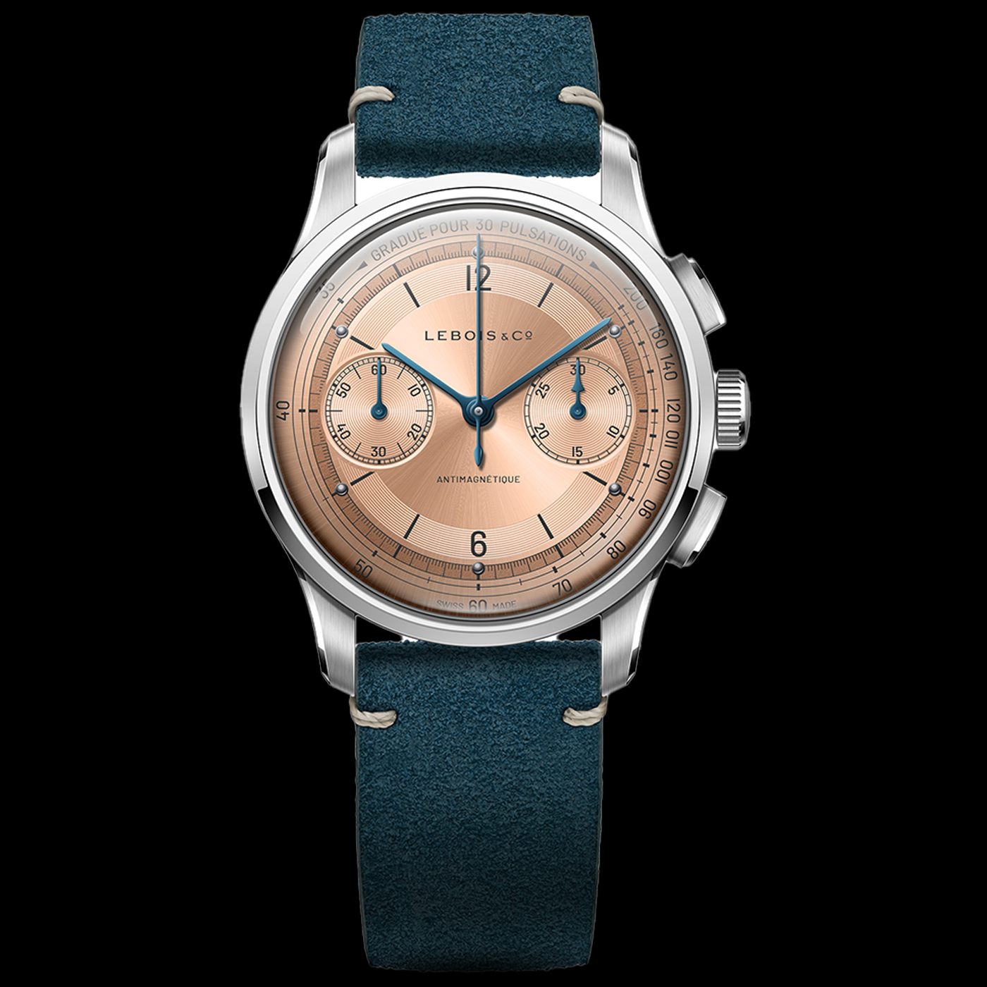 Lebois & Co Heritage Chronograph Salmon watch Ref 324.472 Lebois & Co Heritage Chronograph Salmon watch Ref 324.472