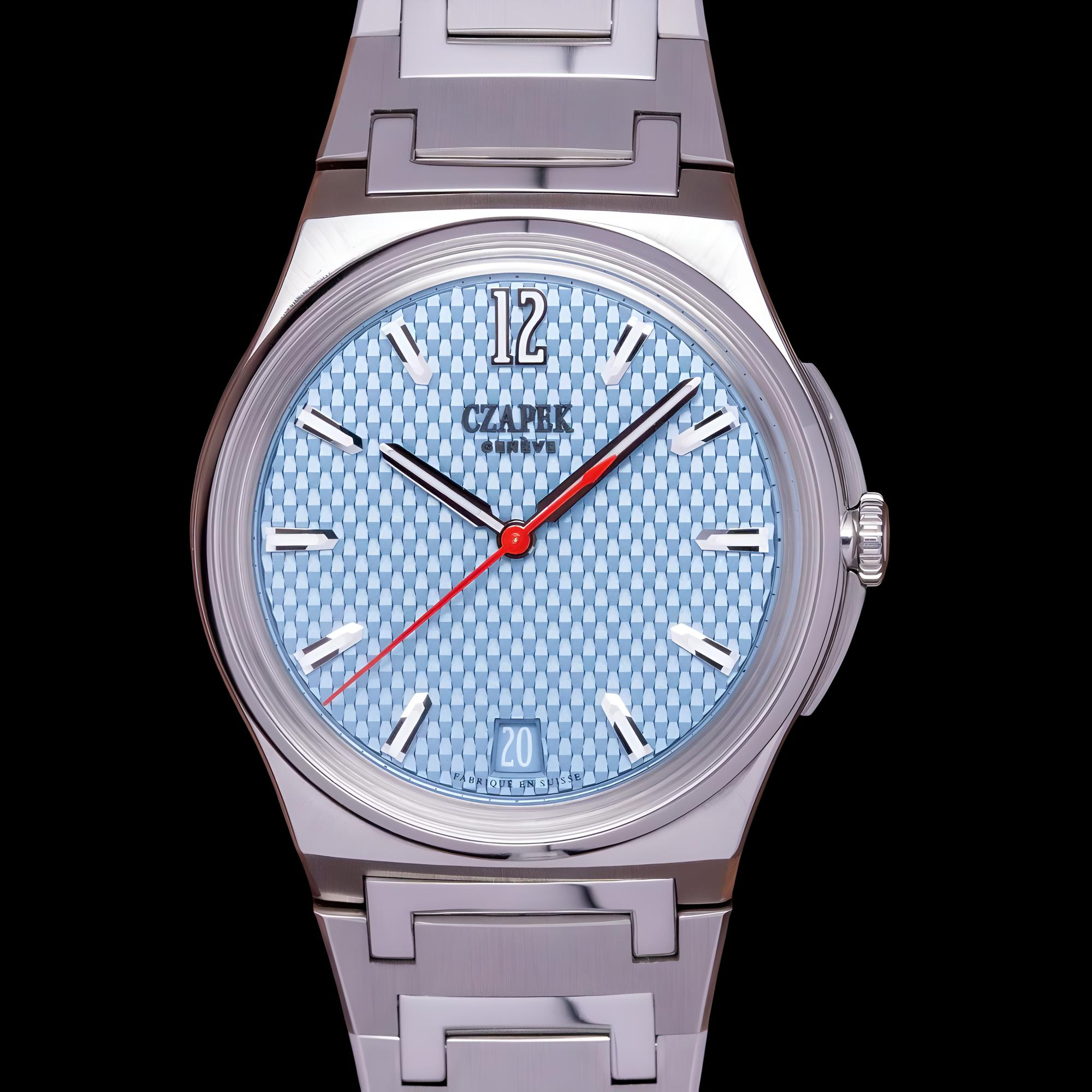 ANTARCTIQUE PASSAGE DE DRAKE GLACIER BLUE S Red Seconds
