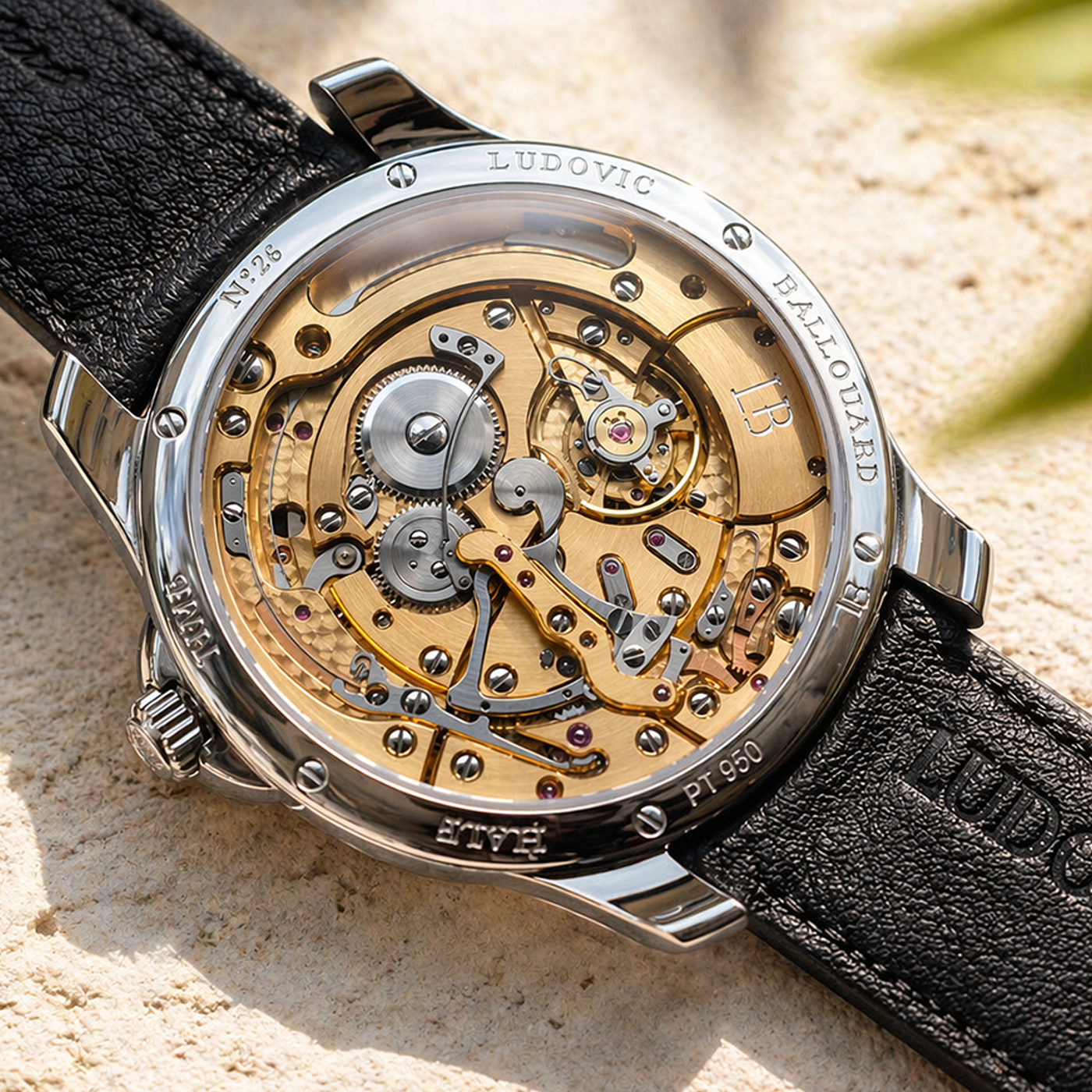 ludovic ballouard HALF TIME BLACK / WHITE Caseback ludovic ballouard HALF TIME BLACK / WHITE Caseback