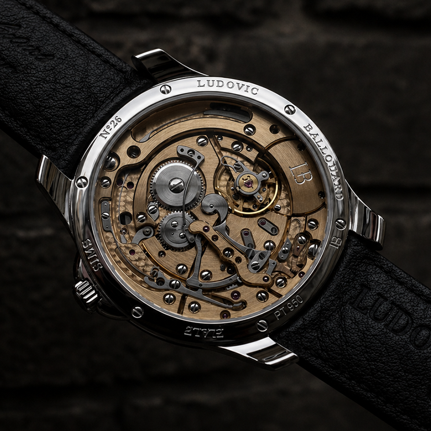 ludovic ballouard HALF TIME BLACK WHITE Caseback ludovic ballouard HALF TIME BLACK WHITE Caseback
