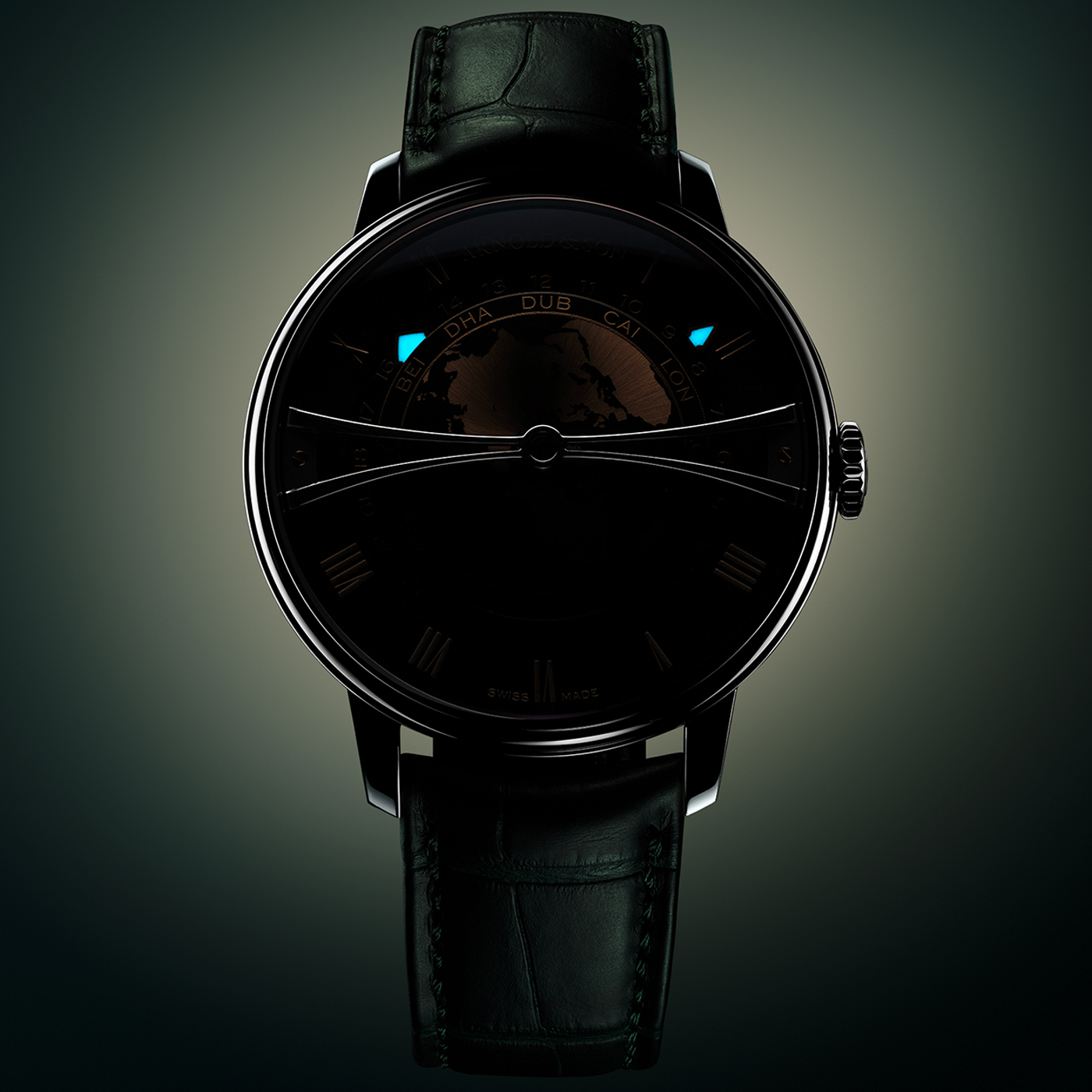 Globetrotter 42 Steel Greenwich Green