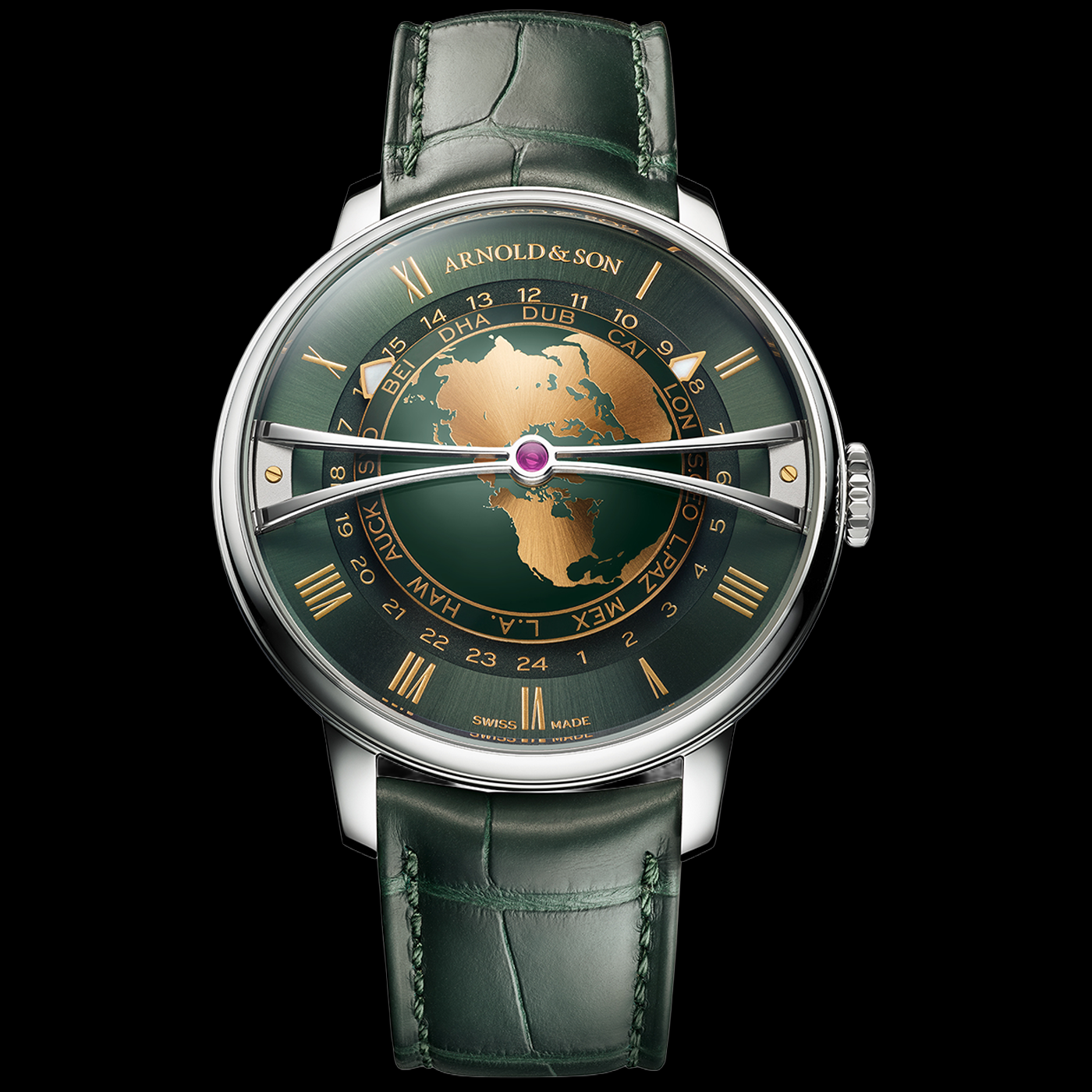 Globetrotter 42 Steel Greenwich Green