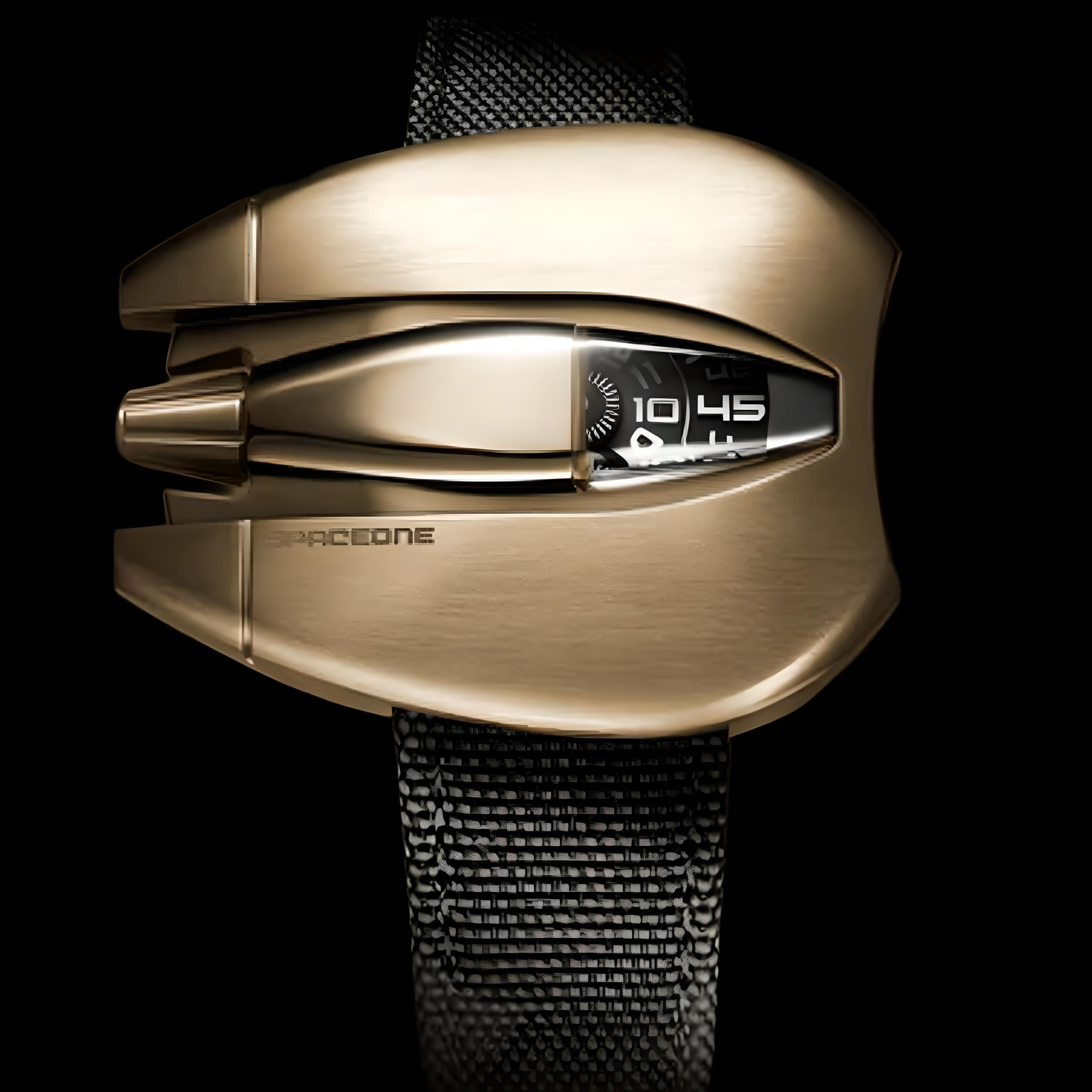 Gold Steel Jumping Hour