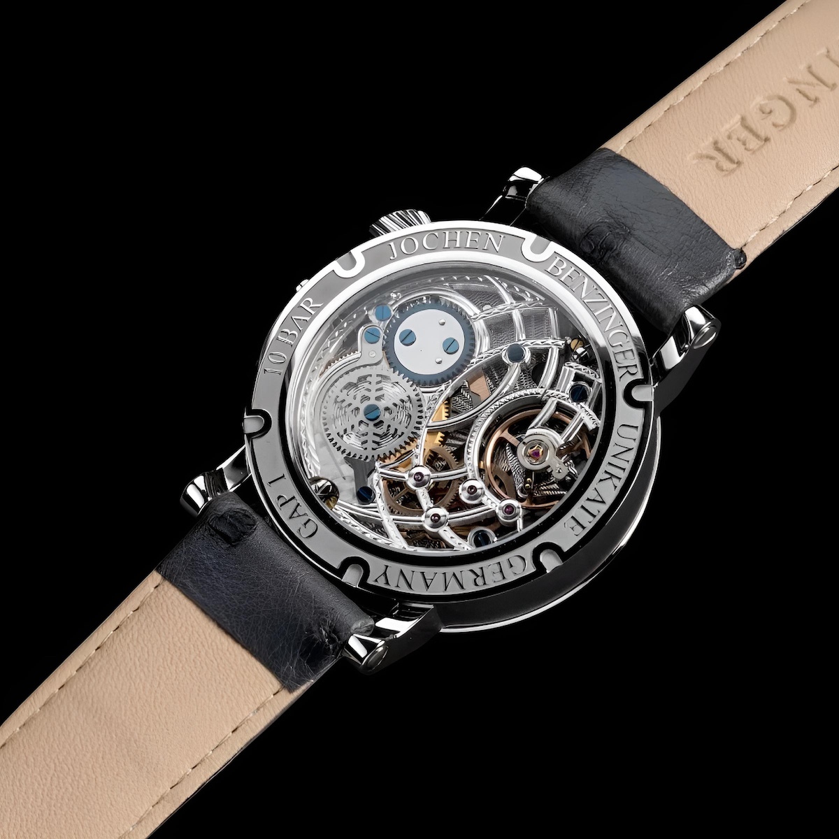 Benzinger GAP 1 – Ice Blue caseback Benzinger GAP 1 – Ice Blue caseback