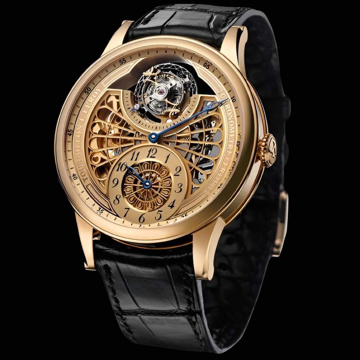 L.Leroy Osmior Régulateur à Tourbillon Squelette (Ref. LL108:1)