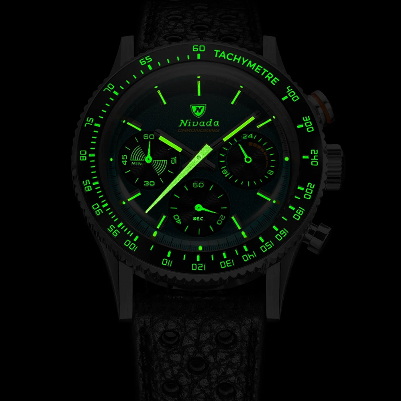 NIVADA GRENCHEN CHRONOKING MECAQUARTZ RACING GREEN NIGHT