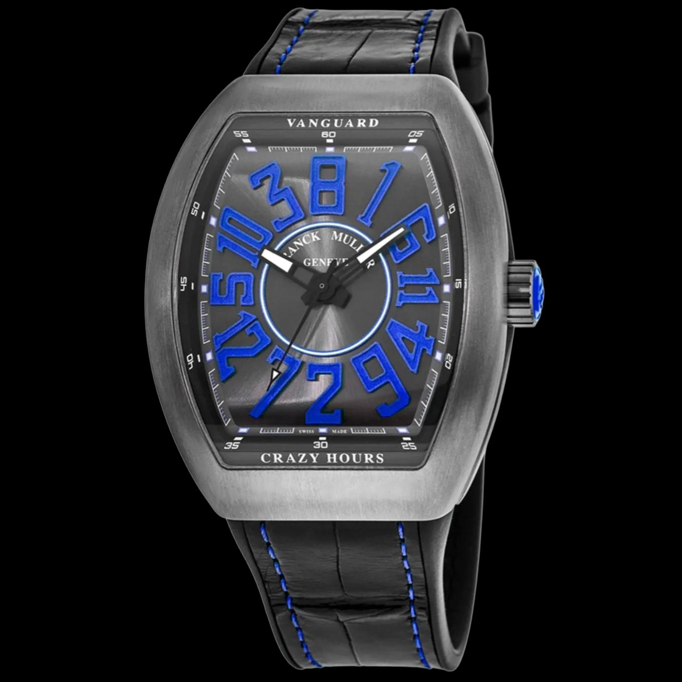 Franck Muller Vanguard Crazy Hours (Steel/Blue) V 45 CH BL