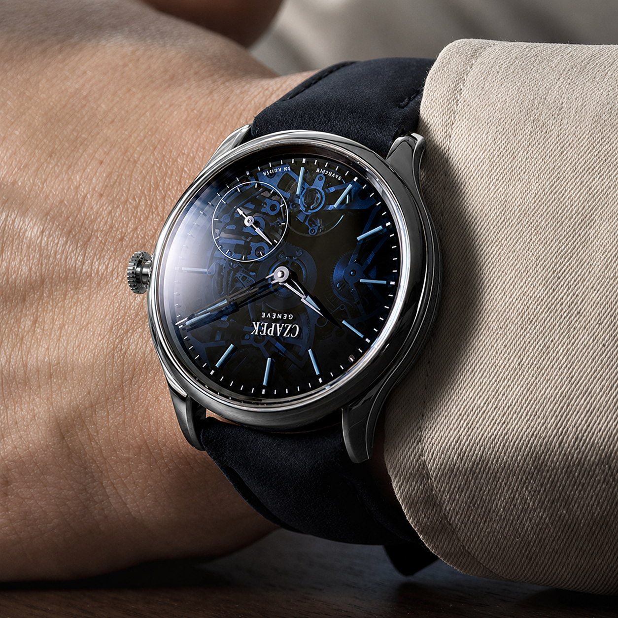 Czapek Promenade Transparencies Aqua Blue Wrist Czapek Promenade Transparencies Aqua Blue Wrist