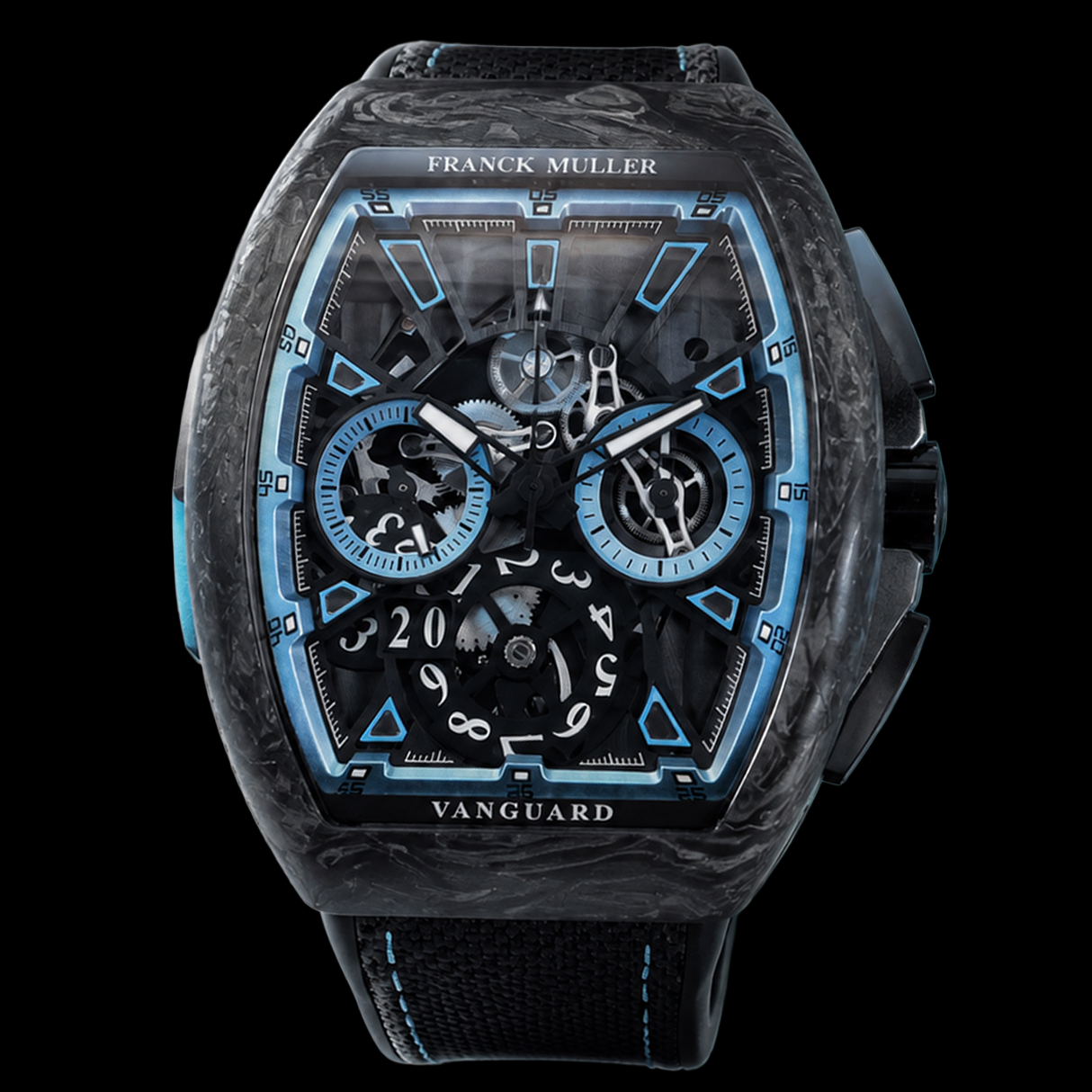 Vanguard Krypton Racing Skeleton Grande Date Franck Muller Vanguard Krypton Racing Skeleton Grande Date V 45 RCG KRYPTON 2 CARBONE NR (BL)