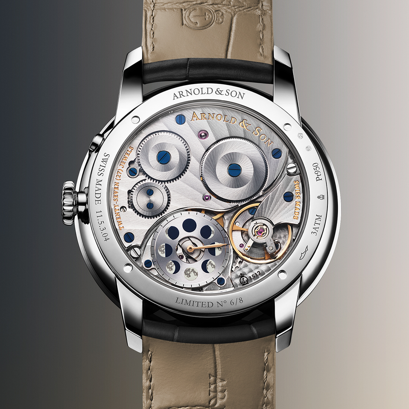Arnold & Son Perpetual Moon 41.5 Platinum “Horse of the Dunes” Caseback Arnold & Son Perpetual Moon 41.5 Platinum “Horse of the Dunes” Caseback