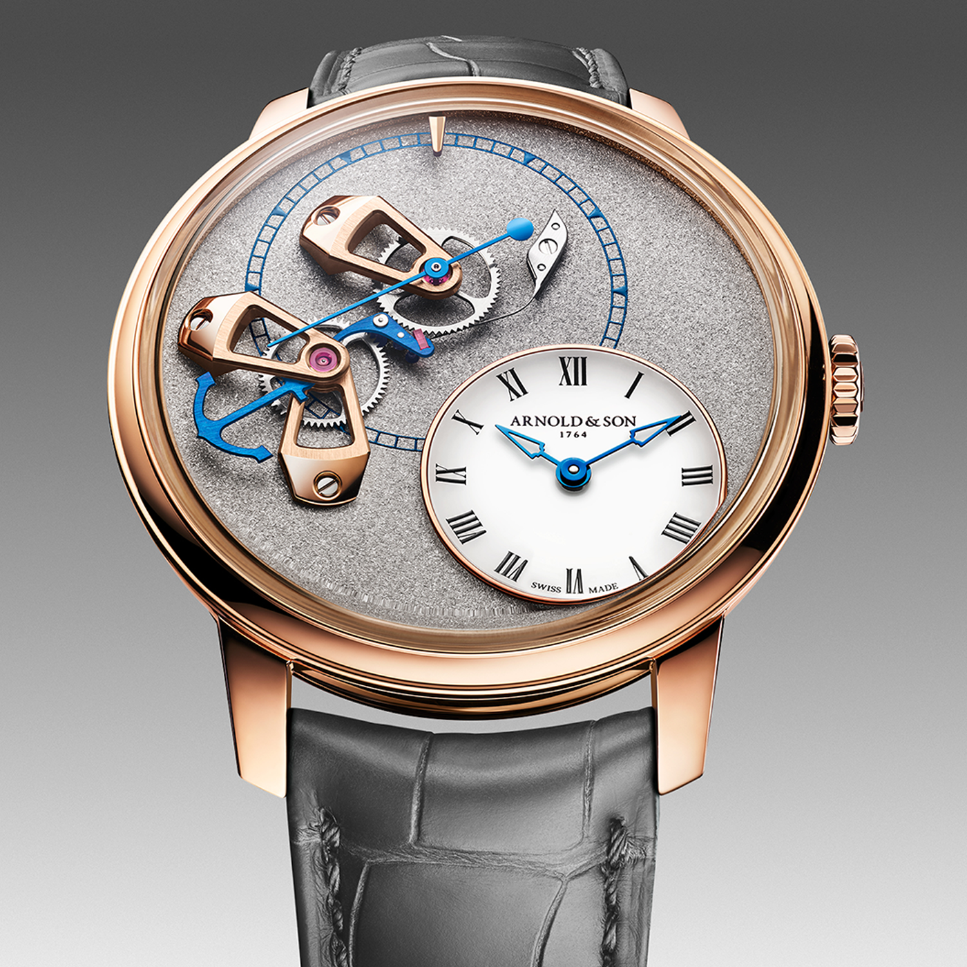 Arnold & Son DSTB Stop-Seconds Red Gold Grey