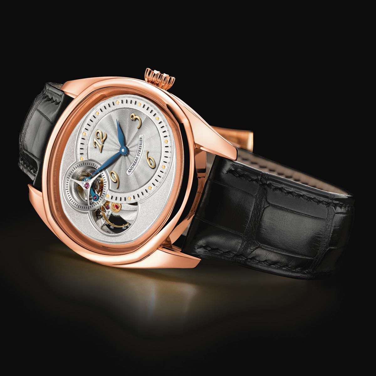 Andreas Strehler Sauterelle Pink Gold Watch