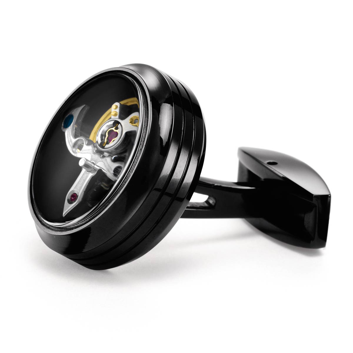 Tourbillon Cufflinks Black